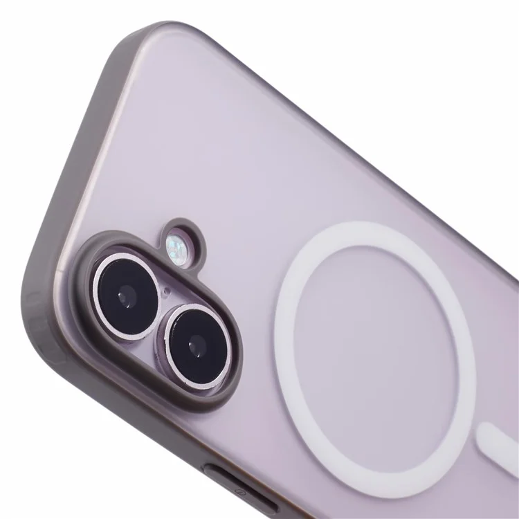 X-LEVEL For iPhone 16 Magnetic Case PC+TPU Matte Anti-Drop Cell Phone Cover - Grey