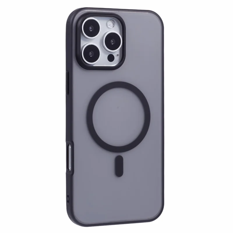 Levet x Pour Iphone 16 Pro Magnetic Case pc + Tpu Matte Anti-drop Thelle Couverture - Noir