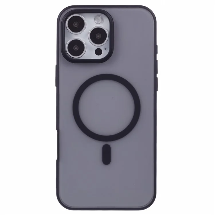 Levet x Pour Iphone 16 Pro Magnetic Case pc + Tpu Matte Anti-drop Thelle Couverture - Noir