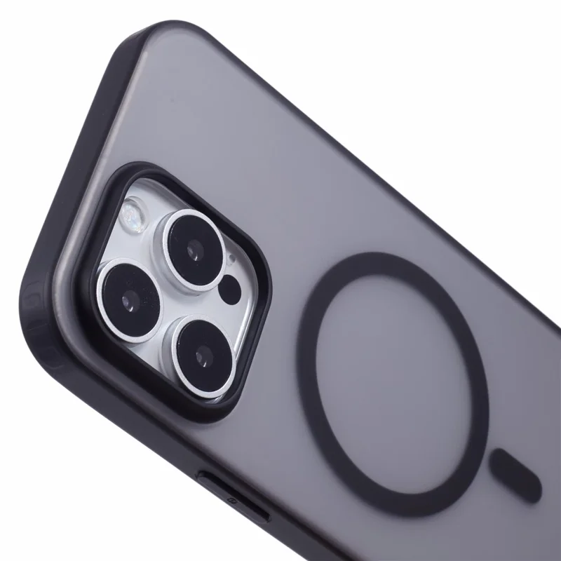 Levet x Pour Iphone 16 Pro Magnetic Case pc + Tpu Matte Anti-drop Thelle Couverture - Noir