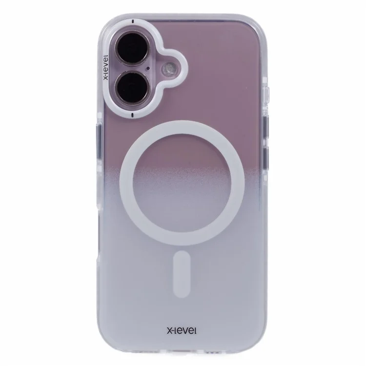 X-LEVEL For iPhone 16 Case Compatible with MagSafe TPU Gradient Phone Cover - White