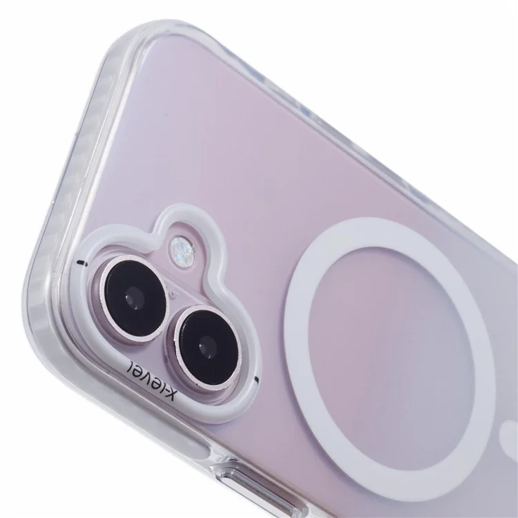 X-LEVEL For iPhone 16 Case Compatible with MagSafe TPU Gradient Phone Cover - White