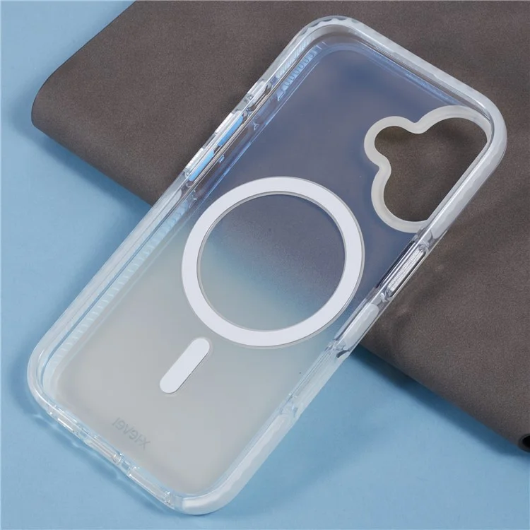 X-LEVEL For iPhone 16 Case Compatible with MagSafe TPU Gradient Phone Cover - White