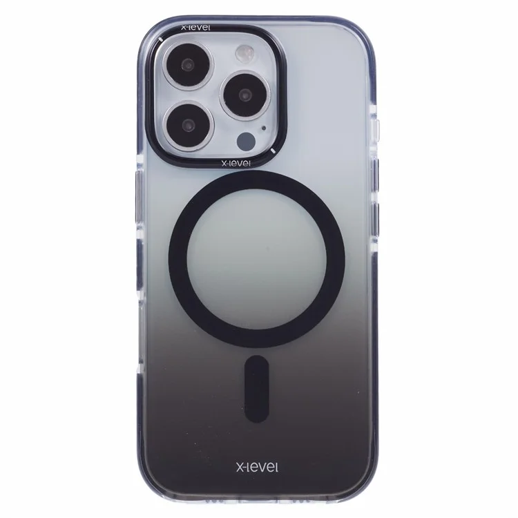 X-LEVEL For iPhone 16 Pro Case Compatible with MagSafe TPU Gradient Phone Cover - Black