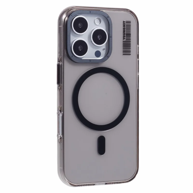 YOUNGKIT For iPhone 16 Pro Max Case Compatible with MagSafe Clear PC Phone Cover - Transparent Black