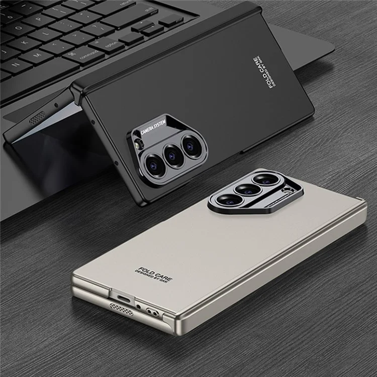GKK Per Samsung Galaxy Z Fold6 5G Custodia Cerniera Magnetica Protettore PC Cover Telefonica con Pellicola Schermo - Grigio Titanio