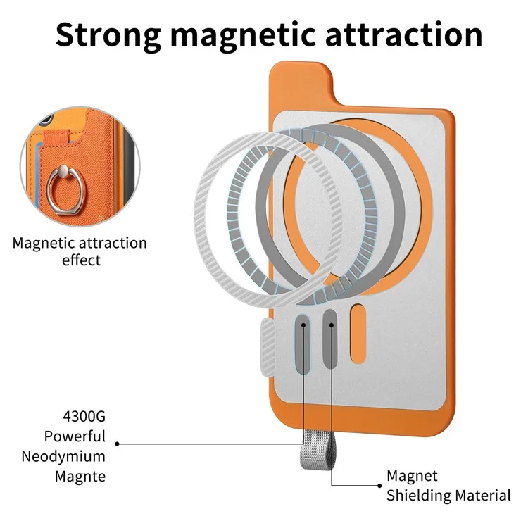 B5 Для Samsung Galaxy S24 Case 2-в-1 Магнитный Съемный Держатель Карты Кожа+тпу - Желтый