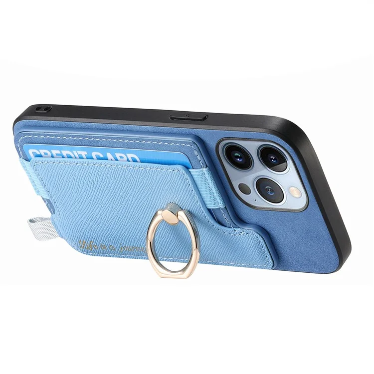 B5 Para Iphone 15 Pro Max Case 2-in-1 Magnetic Tarjeta Desmontable de Cuero+tpu Telephip Cover - Azul