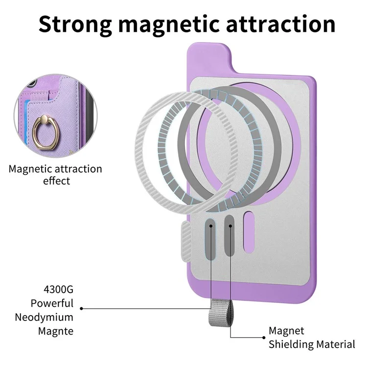 B5 Pour Google Pixel 7 Pro 5G Case 2-en-1 Magnétique du Support de Carte Détachable en Cuir + Couverture Téléphonique Tpu - Violet
