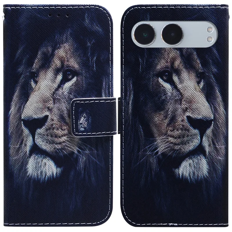 For OnePlus Nord 4 Wallet Case Pattern Print Leather Phone Cover - Lion
