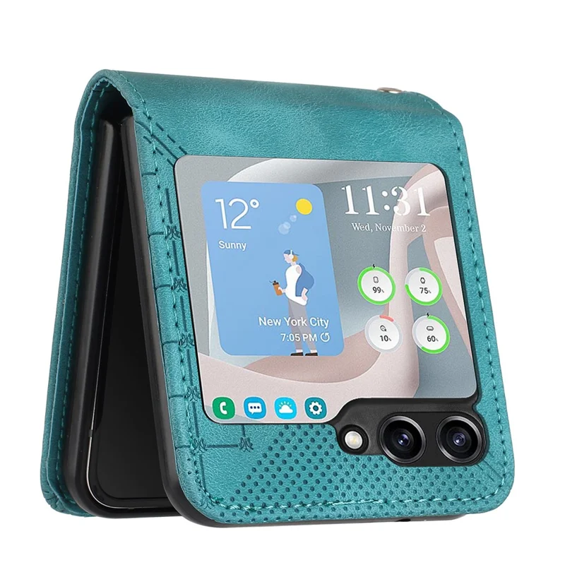 YX0080 Для Samsung Galaxy Z Flip5 5G Case Imprint Cute Phone Cope Cope - Малыш Голубой