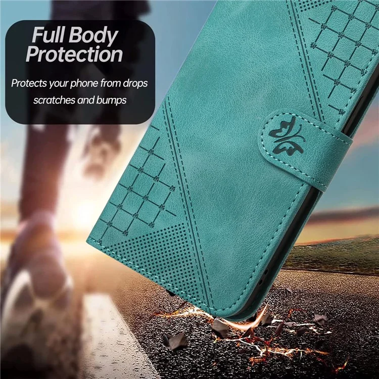 YX0080 For Honor 90 Smart / X7b 5G / X7b 4G / Play 50 Plus 5G / Play 8T 5G Custodia in pelle Portafoglio Cover per Telefono - Azzurro Neonato