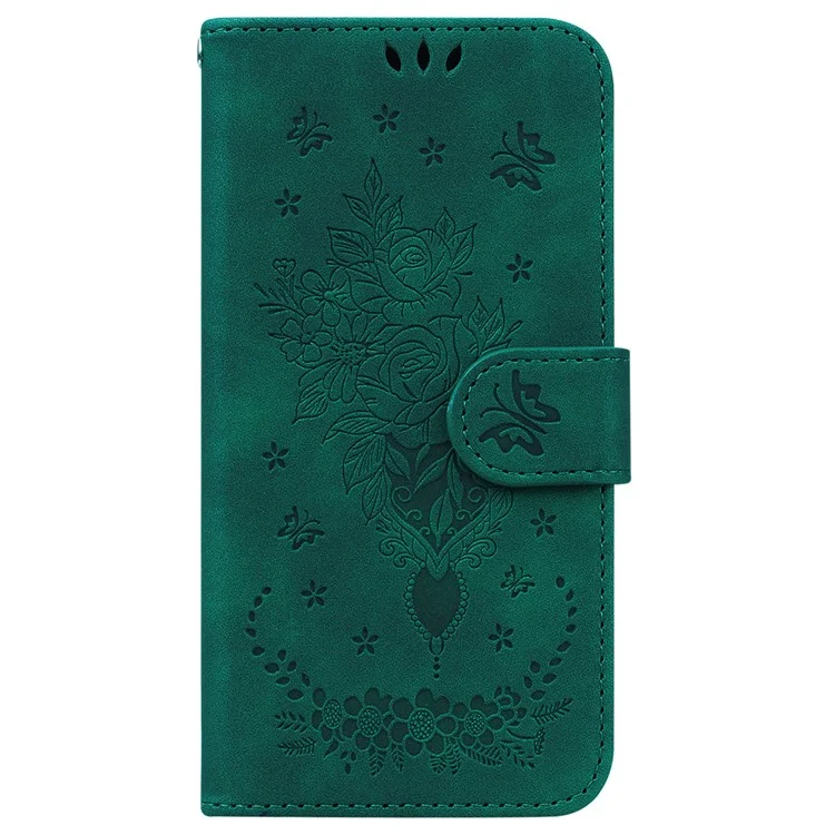Pour OnePlus Nord CE4 Lite 5G Case PU Pautre Puther Temple Couvert - Vert