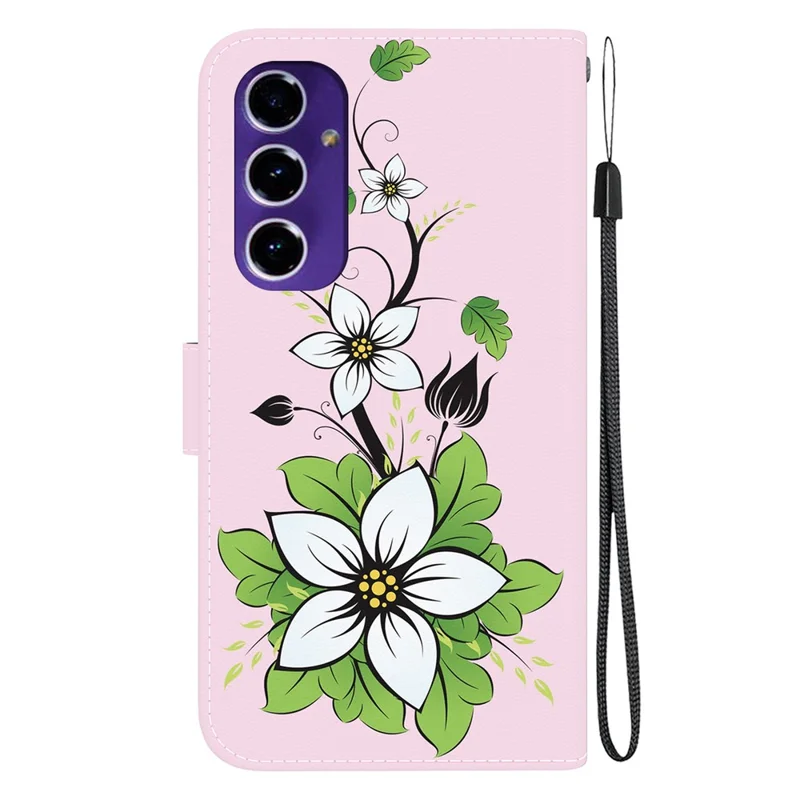 For Samsung Galaxy A16 5G / A16 4G Wallet Phone Case Anti-Drop Leather Flip Cover Pattern Printing - Lily