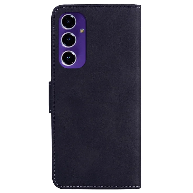 For Samsung Galaxy A16 5G / A16 4G Case Solid Color Leather Wallet Phone Cover - Black
