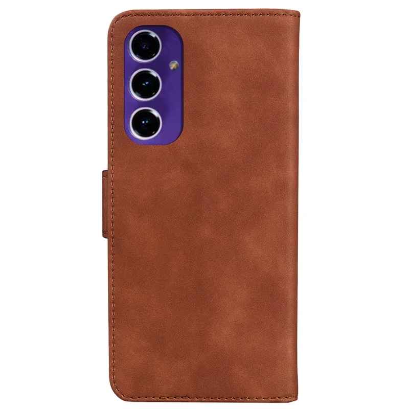 For Samsung Galaxy A16 5G / A16 4G Case Solid Color Leather Wallet Phone Cover - Brown