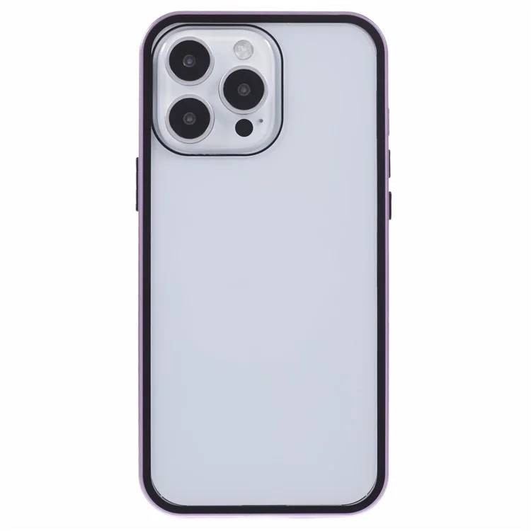 Para iPhone 16 Pro Case Magnetic Full Protection Clear Phone Cover - Purple