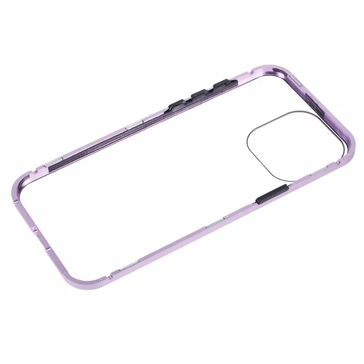 Para iPhone 16 Pro Case Magnetic Full Protection Clear Phone Cover - Purple