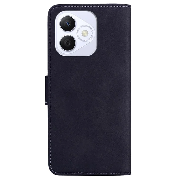 Custodia per Honor X60i 5G in pelle, colore solido, portafoglio - Nero