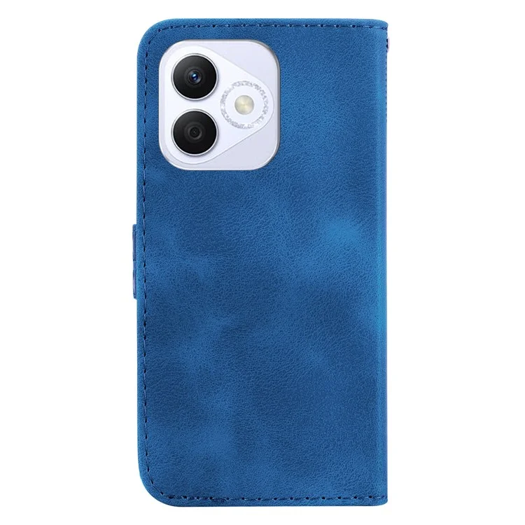 Custodia in pelle con motivo a forma di 7 per telefono Honor X60i 5G - Blu