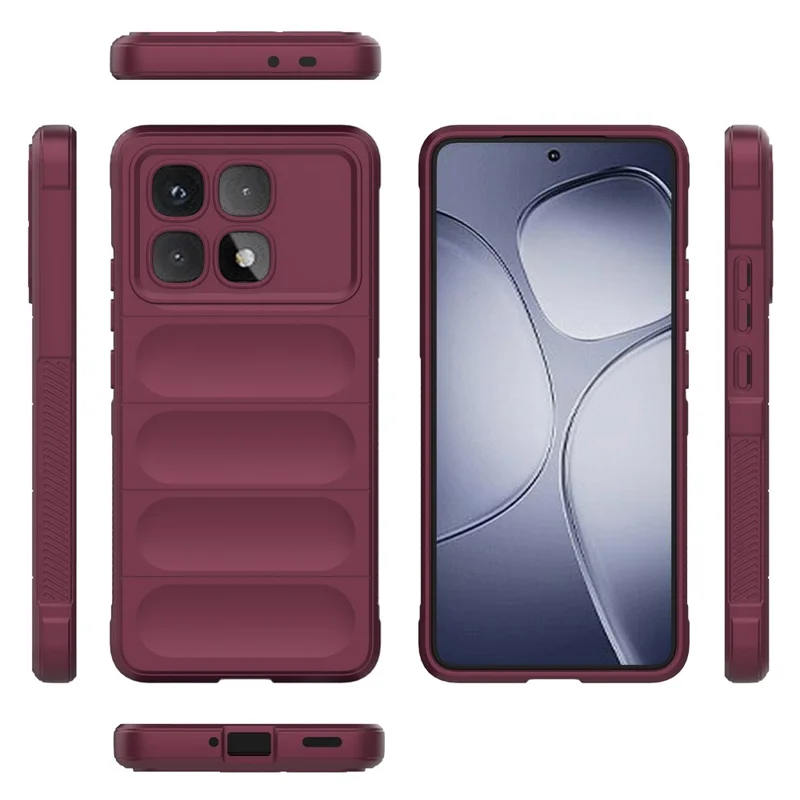 For Xiaomi Redmi K70 Ultra Case Anti-Drop Soft TPU Phone Cover - Wine Red