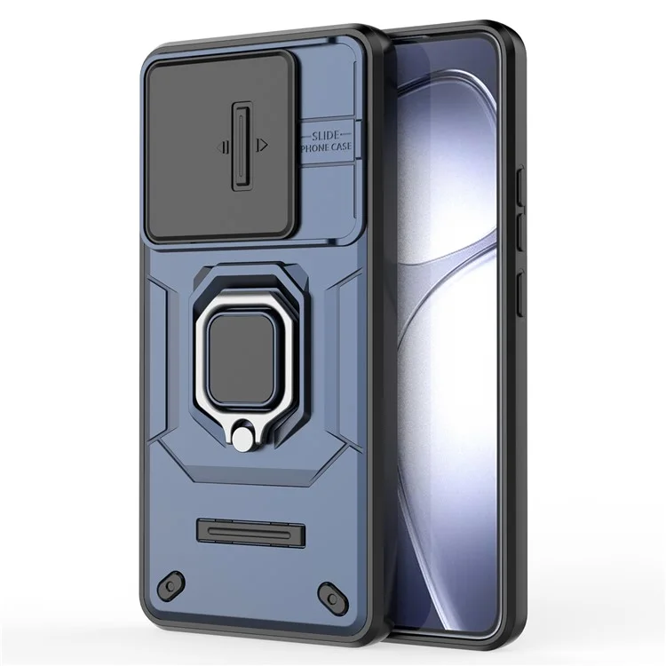 Per Xiaomi Redmi K70 Ultra Case PC+TPU Supporto Telefono Protettore con Copertura Lente - Blu