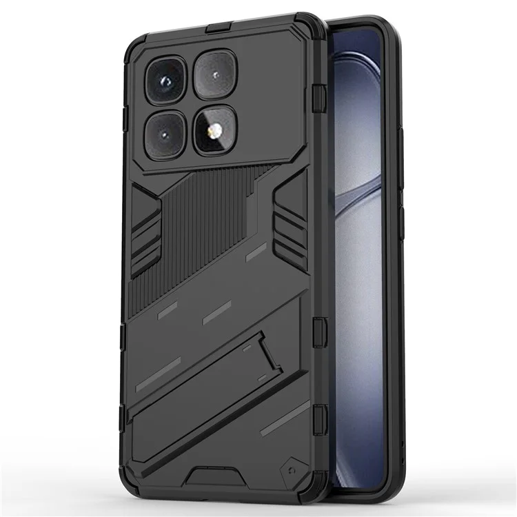 For Xiaomi Redmi K70 Ultra Case PC+TPU Shockproof Phone Cover with Kickstand - Black