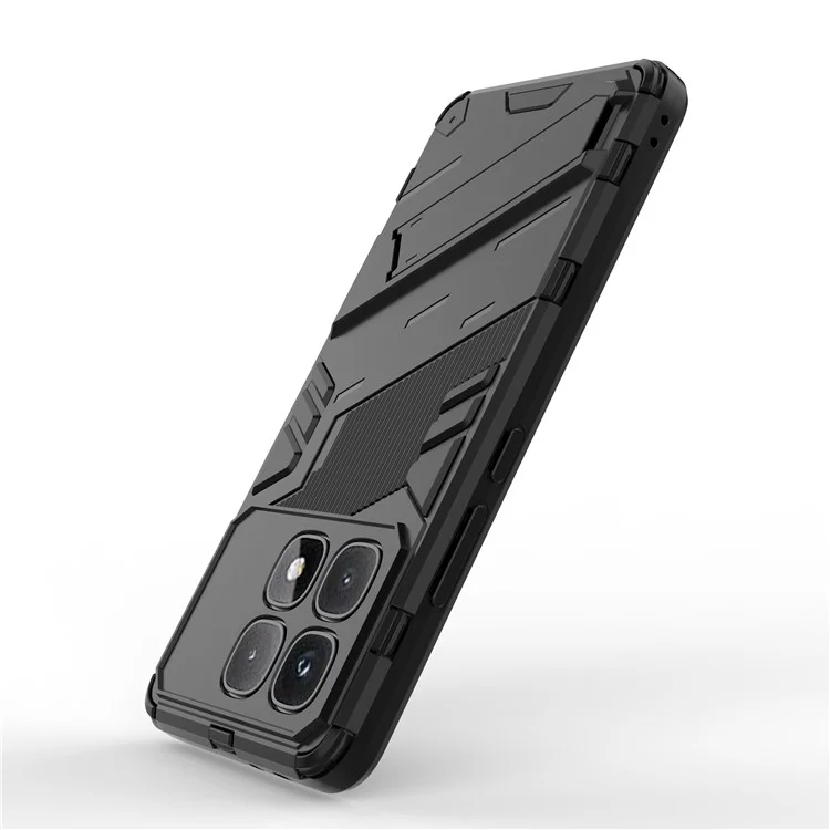For Xiaomi Redmi K70 Ultra Case PC+TPU Shockproof Phone Cover with Kickstand - Black