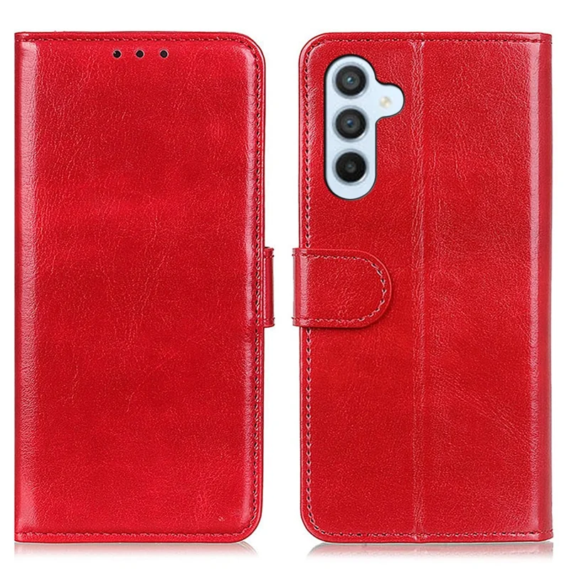 Pour Samsung Galaxy A16 5G / A16 4G Étui Texture Crazy Horse PU Cuir Support Téléphone - Rouge