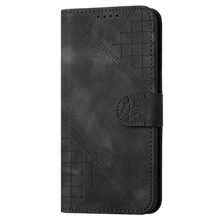 YX0080 Para Honor X8b 4g Case Butterfly Impresión de la Billetera de Cuero Cover de la Billetera - Negro