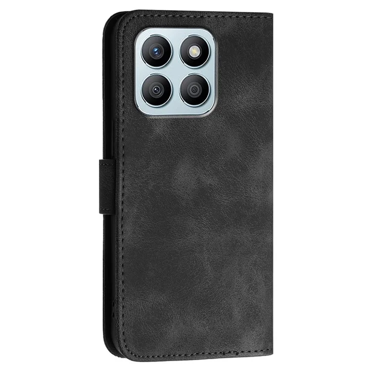 YX0080 Para Honor X8b 4g Case Butterfly Impresión de la Billetera de Cuero Cover de la Billetera - Negro