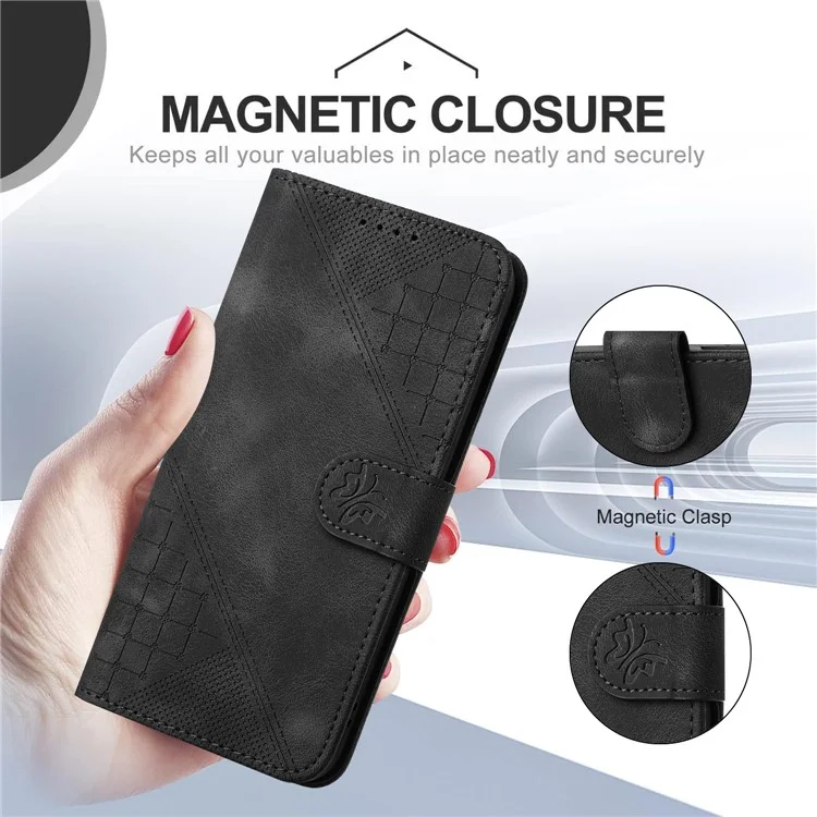 YX0080 Para Honor X8b 4g Case Butterfly Impresión de la Billetera de Cuero Cover de la Billetera - Negro