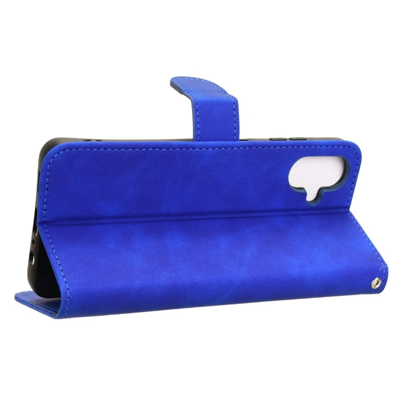 For Samsung Galaxy A06 4G Leather Case Skin-Feel Anti-Drop Wallet Flip Phone Cover - Blue