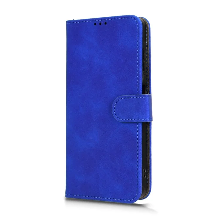 For Samsung Galaxy A06 4G Leather Case Skin-Feel Anti-Drop Wallet Flip Phone Cover - Blue