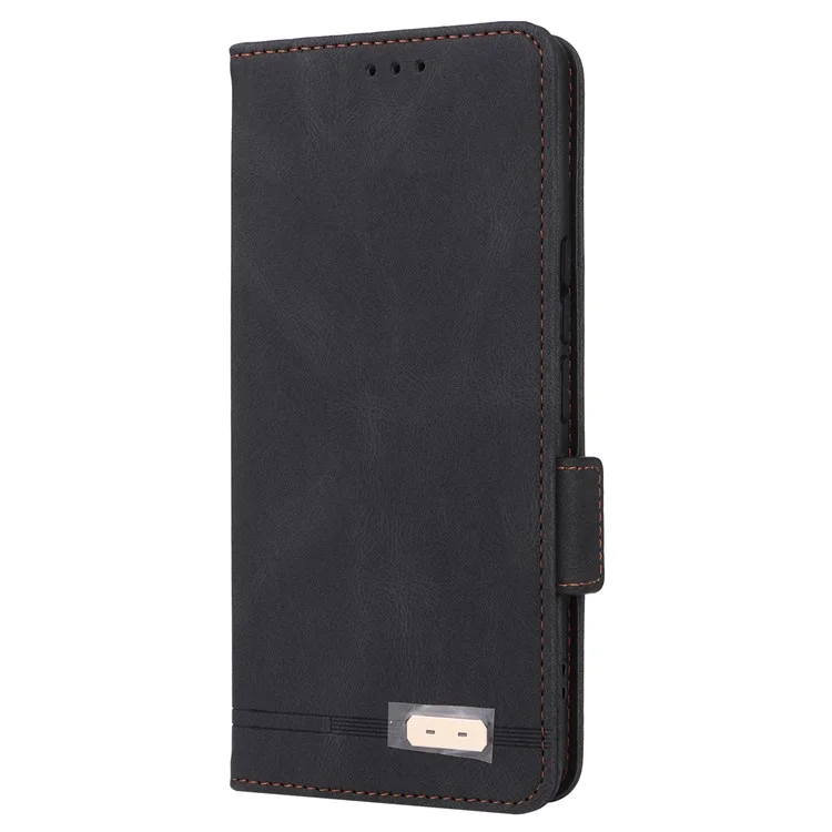 For Honor 200 Pro 5G Case Leather Wallet Flip Phone Cover with Hardware Decor - Black