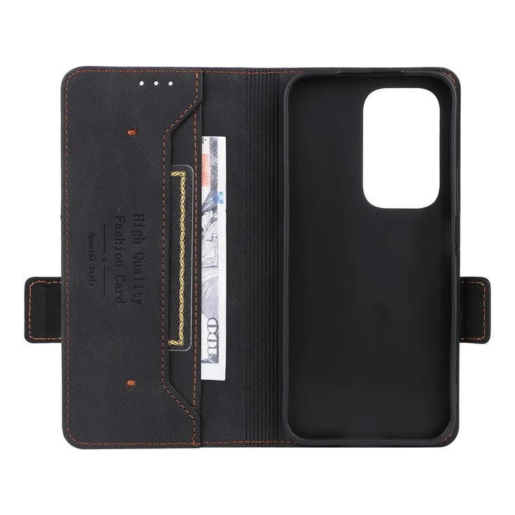 Pour L'honneur 200 Lite Couverture de Téléphone à Basculement en Cuir Avec Décoration Matérielle - Noir