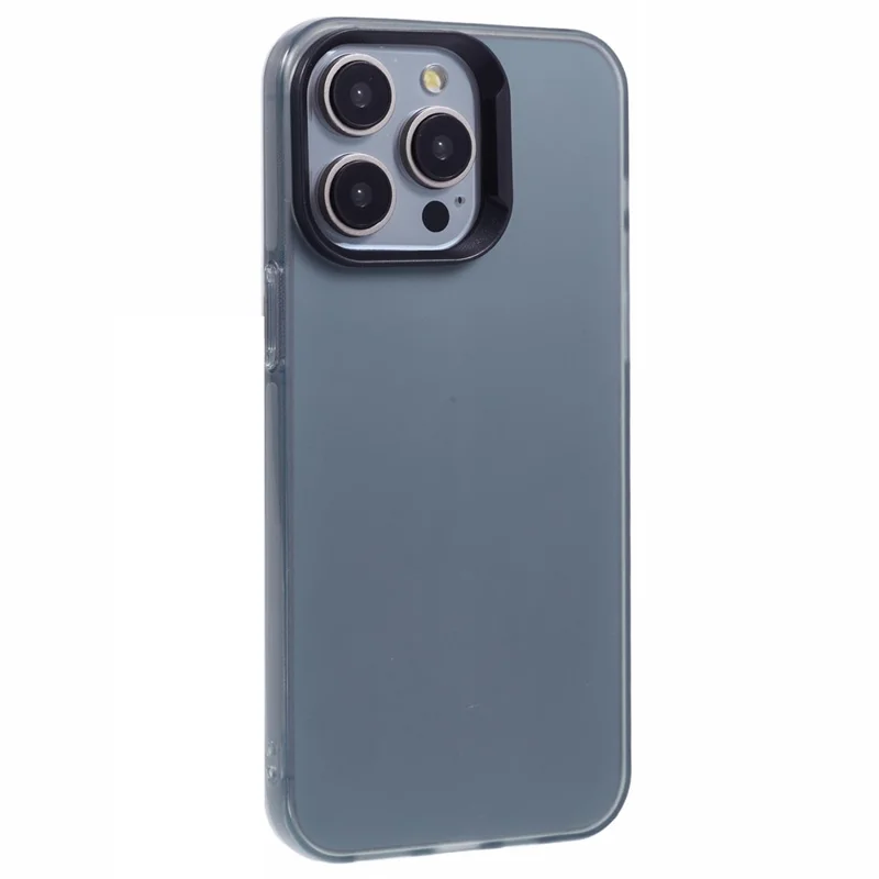 DME Series For iPhone 15 Pro Max Case Matte TPU Shockproof Phone Cover - Translucent Black