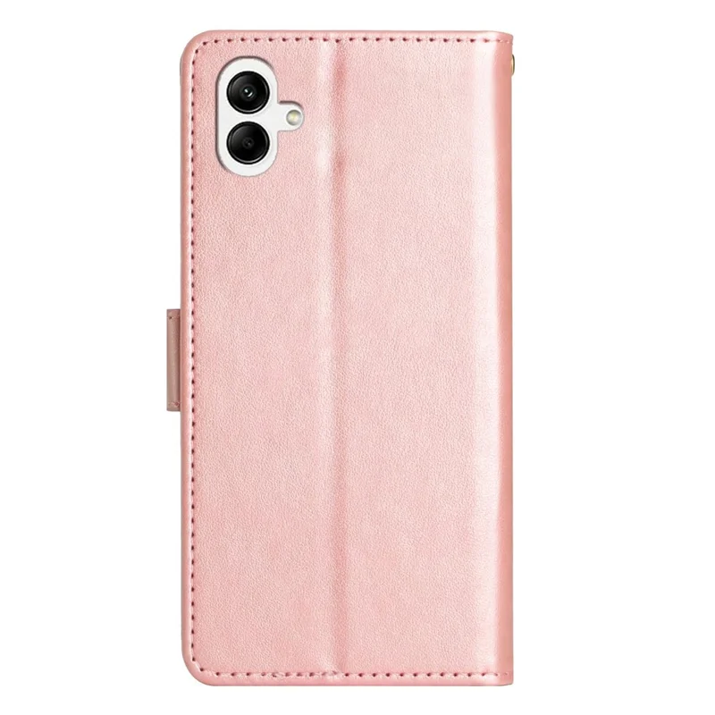 Pour Samsung Galaxy A06 pu Leather Phone Wallet Cover Avec Sangle - or Rose