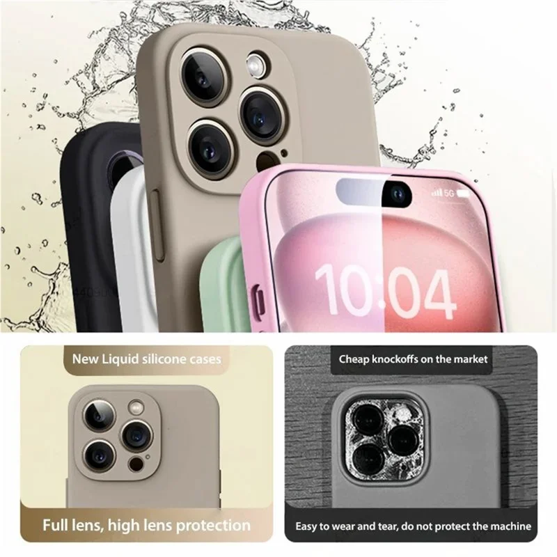 For iPhone 16 Pro Magnetic Case Shockproof Soft TPU Phone Cover - Black