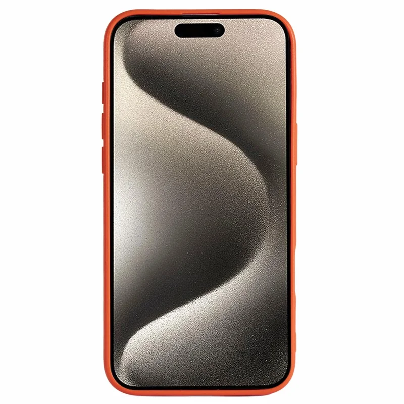 Para iPhone 16 Case Litchi Texture TPU Shockproof Phone Cover - Orange