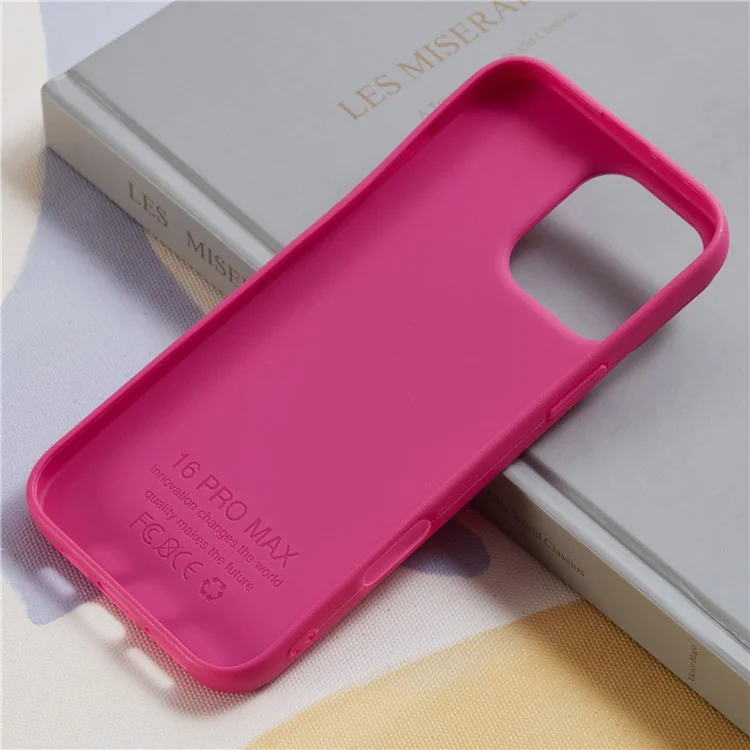 Serie Hyue Para Iphone 14 Pro Case Litchi Textura TPU Tope Thock Phone Cover - Rosa