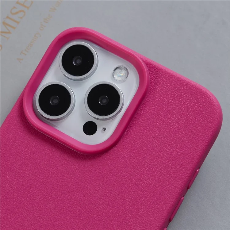 Serie Hyue Para Iphone 14 Pro Case Litchi Textura TPU Tope Thock Phone Cover - Rosa