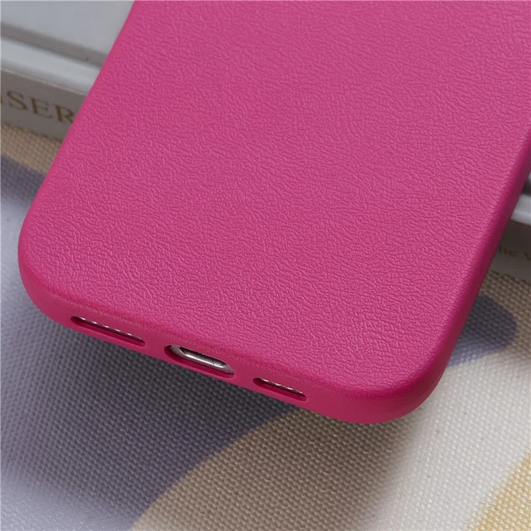 Serie Hyue Para Iphone 14 Pro Case Litchi Textura TPU Tope Thock Phone Cover - Rosa