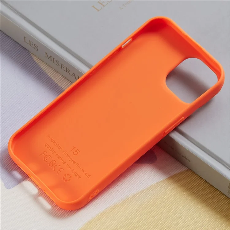 Für iPhone 14 Case Litchi Texture TPU Stoßfestes Telefongehäuse - Orange