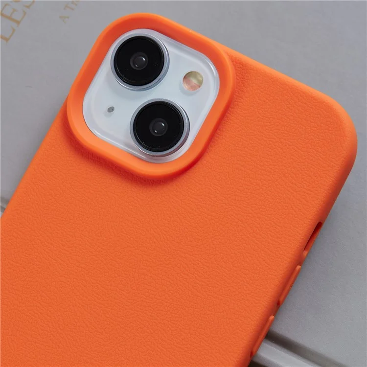 Für iPhone 13 Case Litchi Texture TPU Stoßfestes Telefongehäuse - Orange