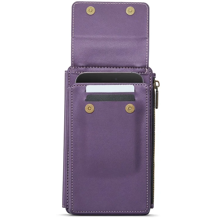 CASEME ME50 Borsa a tracolla in pelle PU RFID Blocking Wallet Universal Phone Bag - Viola