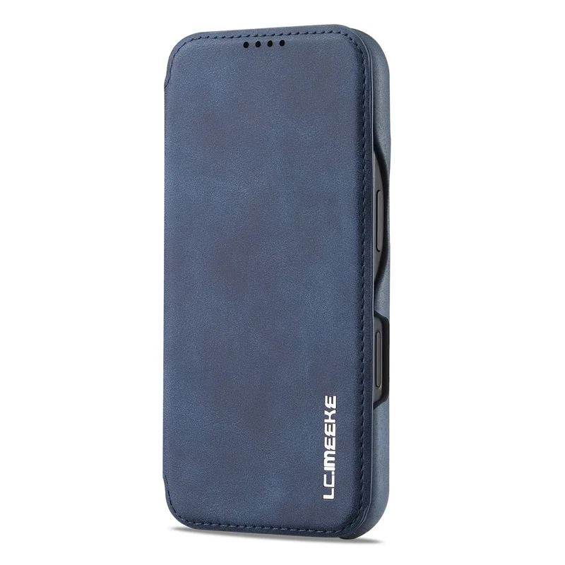 LC.IMEEKE For iPhone 16 Case Card Holder Stand Leather Phone Cover - Blue