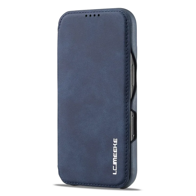 LC.IMEEKE For iPhone 16 Pro Max Case Card Holder Stand Leather Phone Cover - Blue