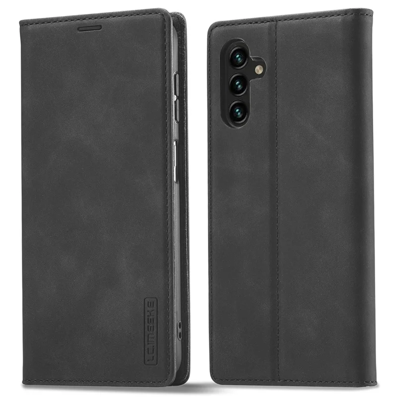 LC.IMEEKE Per Samsung Galaxy S24 FE Custodia portafoglio in pelle microfibra Cover telefonica - Nero