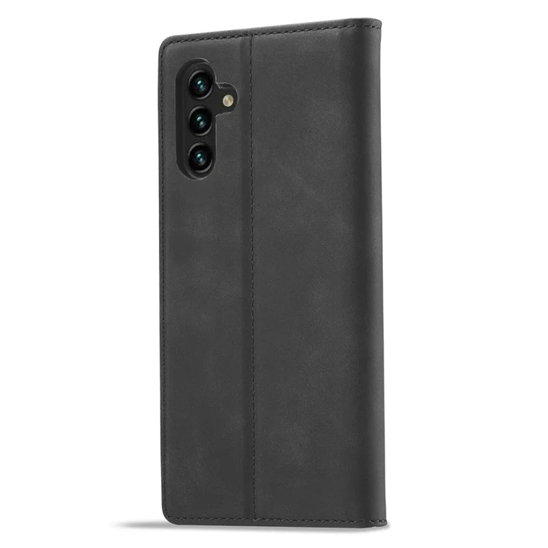 LC.IMEEKE Per Samsung Galaxy S24 FE Custodia portafoglio in pelle microfibra Cover telefonica - Nero